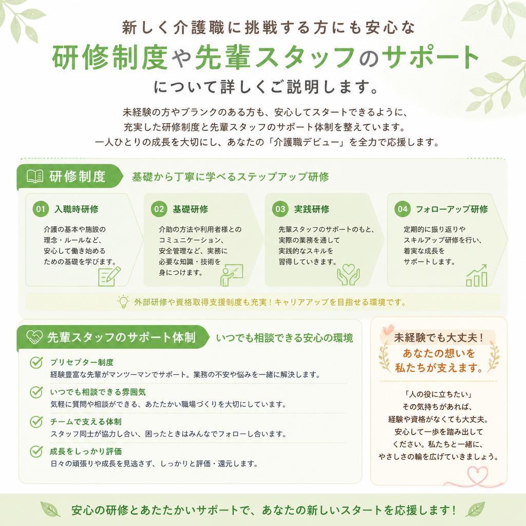 未経験でも安心のサポート